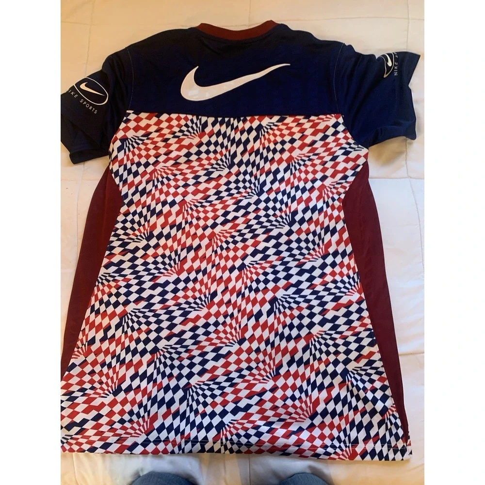 Nike‎ Sportswear Soccer Jersey Mini Dress Red White And Blue Womens Large